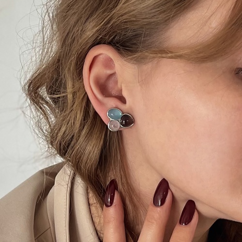 Серьги Possebon Azul, Q.Roze, Obs Fume, A0292.20.7.11 S фото 4